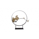 y15910 立體雕塑.擺飾  立體擺飾系列  動物、人物系列 圓中鳥(二)